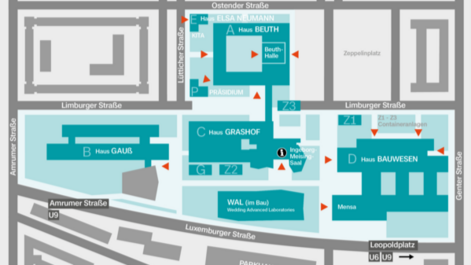Lageplan Hauptcampus BHT