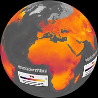 Photovoltaisches Leistungspotenzial - Monatlicher Durchschnitt